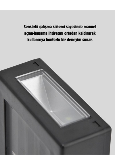 Solar Güçlü 6 Led Dış Mekan Lambası - Otomatik Aç/kapa Işık Sensörlü Aydınlatma Renkli