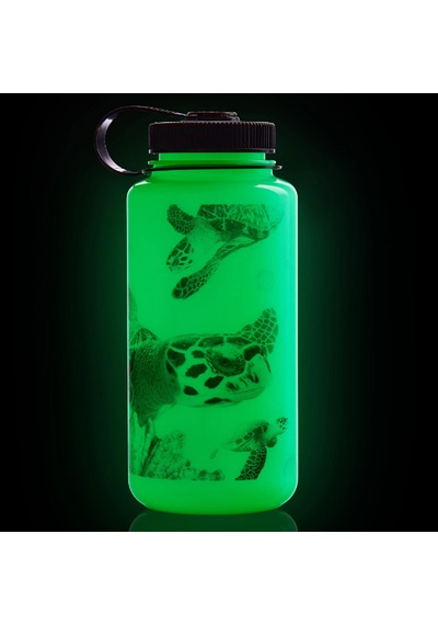 Nalgene Wide Mouth 32 Oz Suluk Matara 1 Litre Glowyld Turtle 682025-0030 Yeşil