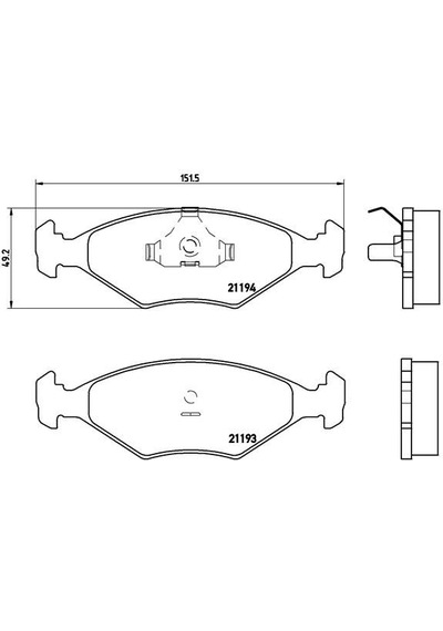 Fiat Palio Siena 1997 2002 1.2 1.4 1.6 Ön Fren Balatası Fişsiz Opar 55170758 55170590