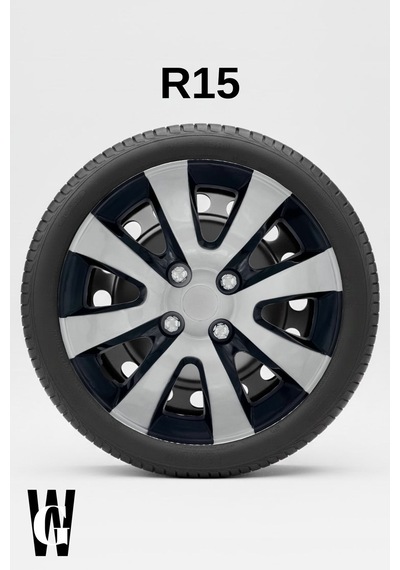 Renault Vel Satis 15 İnç Jant Kapağı 4 Adet Siyah Gri C101