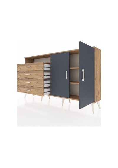 Arges Konsol 3 Raflı 4 Çekmeceli 2 Kapaklı 176x30x99 Çam-antrasit/çam Antrasıt/atlas Çam - Atlas Çam Arges Konsol 3 Raflı 4 Çekmeceli 2 Kapaklı 176x30x99 Çam-antrasit/çam Antrasıt/atlas Çam - Atlas Çam
