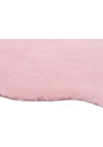 Pembe Rengi Yumuşak Dokulu Uzun Tüylü Yıkanabilir Halı