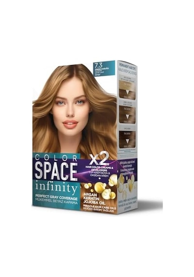 Space Infınıty Set Saç Boyası 7.3 Fındık Kabuğu