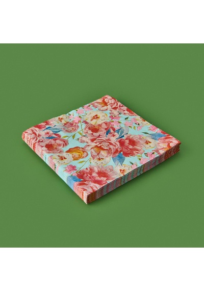 Excellentt Houseware 16'lı Kağıt Peçete - Asorti - 33x33 Cm Renkli