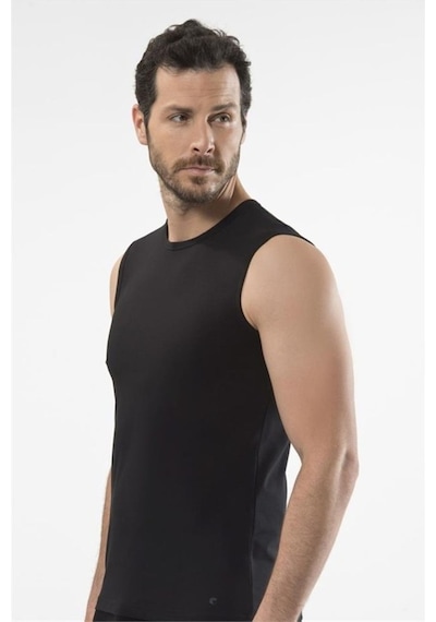 Cacharel 1303 Spor Erkek Bisiklet Yaka - Siyah