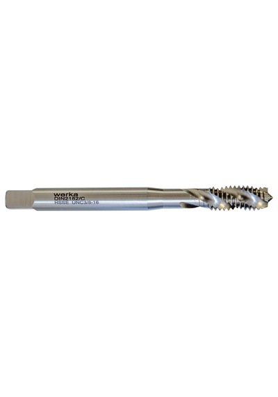 Werka Dın2182/c Hss-e Helis Makine Kılavuzları Kalın Şaft Unc3/8"x16