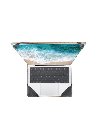 Bouletta Chester Deri 13-14 inç Apple Uyumlu MacBook Kılıfı RST1 Siyah