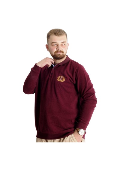 Mode Xl Büyük Beden Sweat Selanik Crown Of A King 23444 Bordo 001