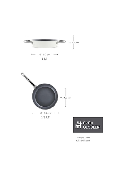 Karaca x Refika Swiss Crystal Creamy Metal Tava Sahan Set Cream