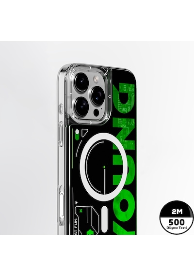 Apple Uyumlu iPhone 16 Pro Max Kılıf Magsafe Şarj Özellikli Airbagli Youngkit Future Streamer Serisi Kapak Yeşil