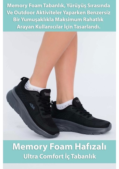 Supermark North Of Wild Rio Anorak Ultra Comfort Kadın Günlük & Koşu Siyah Spor Ayakkabı 45006 Siyah