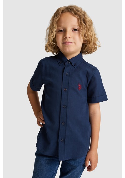 U.S. Polo Assn. U.s. Polo Assn. Erkek Çocuk Lacivert Gömlek Kısa Kollu 50326122-vr033