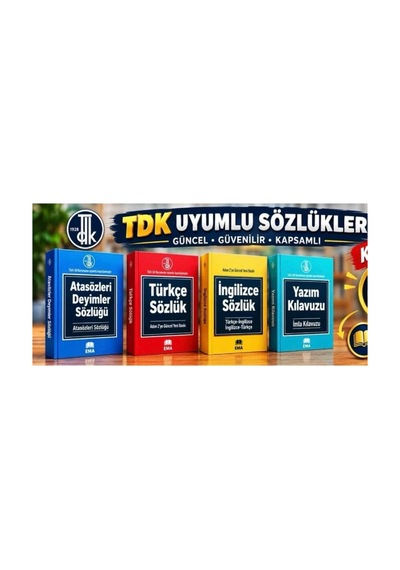 Ortaokullar İçin Tdk Uyumlu Sözlük Seti Türkçe Sözlük - İmla Kılavuzu - Atasözü Ve Deyimler Sözlüğü - İngilizce Sözlük