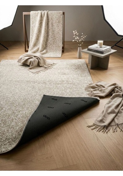Dmr Halıcılık Krem Modern Kaymaz Taban Çocuk Odası Salon Hol, Koridor Mutfak Yıkanabilir Jel Kesme Yolluk Halı