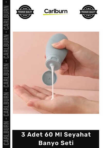 Özel Üretim 3 Adet 60 Ml Sızdırmaz Boş Şişe Şeffaf Kozmetik Şampuan Taşıma Seyahat Banyo Seti Çok Renkli