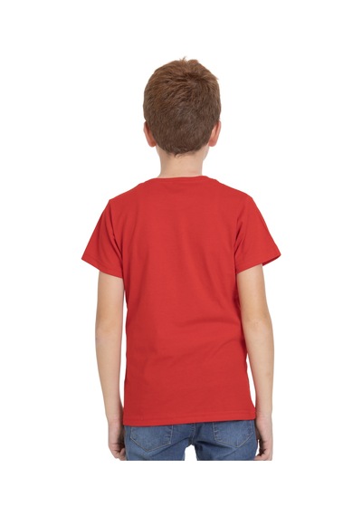 Zaytoon Unisex Çocuk Kısa Kollu Yan Renki Kübbet'ü Sahra Nakışlı Tişört Kirmizi