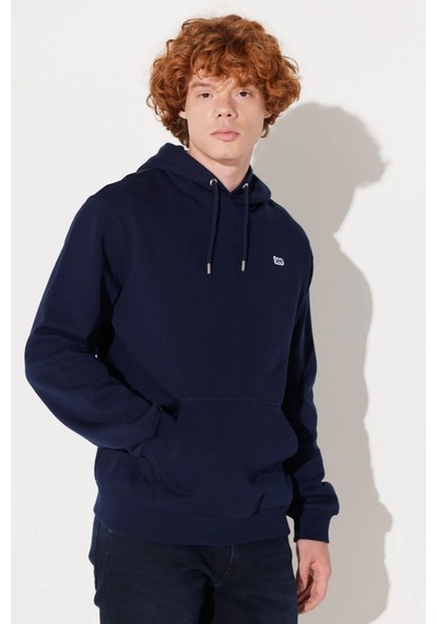 Lee Regular Fit Normal Kesim Pamuk Kapüşonlu Şardonlu Sweatshirt - L80yry Lacivert
