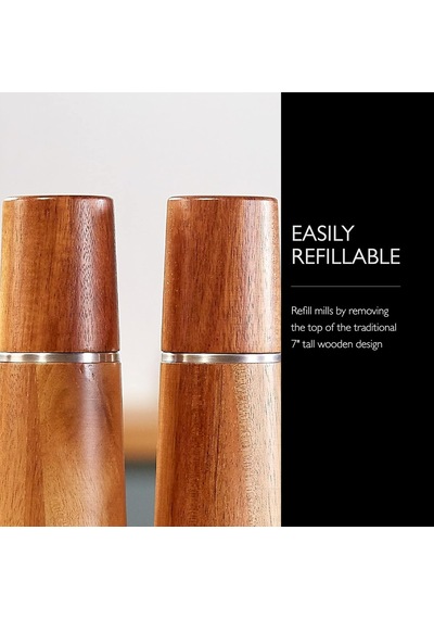 Marlow Acacia Ahşap Tuz Değirmeni Ve Karabiber Değirmeni, 2'li Set, Akasya Ağacı, 18,5 Cm, Baharat Değirmeni, Geleneksel Ayarlanabilir Değirmen Seti, Seramik Değirmenli, H322225 Çok Renkli Marlow Acacia Ahşap Tuz Değirmeni Ve Karabiber Değirmeni, 2'li Set, Akasya Ağacı, 18,5 Cm, Baharat Değirmeni, Geleneksel Ayarlanabilir Değirmen Seti, Seramik Değirmenli, H322225 Çok Renkli