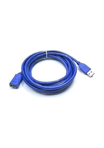 Usb 3.0 Dişi Erkek Uzatma Kablosu Mavi Kablo 3m