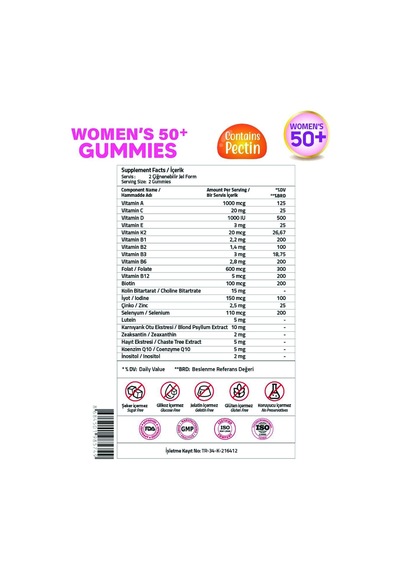 Womens 50+ 60 Gummies