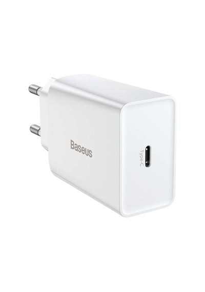 Baseus Speed Mini PD 20 W Type-C Hızlı Ev Şarj Cihazı Beyaz