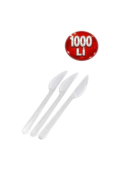 Plastik Bıçak Lüks Şeffaf 1000li
