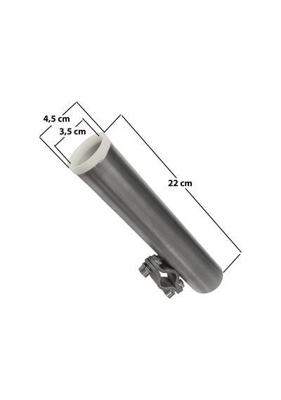 Tekne Olta Ve Kamış Tutucu Krom 22 Cm