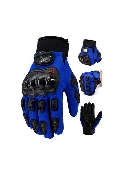 Alastor M Beden Korumalı Motosiklet Eldiveni Unisex Bisiklet Motorcu Eldiveni Mavi 113