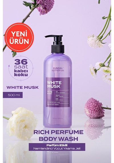 Kundal Rich Perfume Body Wash White Musk Amber 500 ML