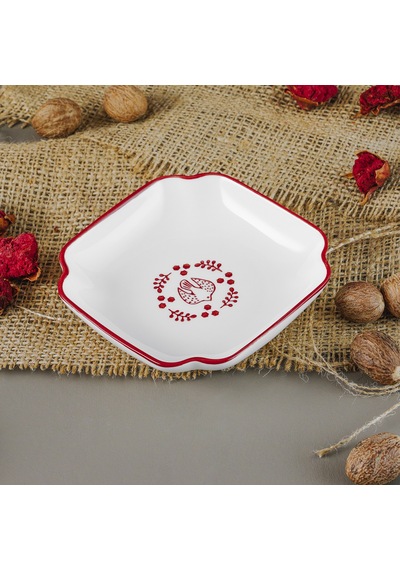 Aryıldız Red Bird Köşeli Tabak 10 Cm Çok Renkli