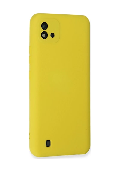 Newface - 566 - Realme C11 2021 Kılıf Nano İçi Kadife Silikon - Csmo-tex - - Sarı