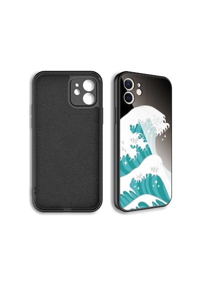 Apple Uyumlu iPhone 12 Uyumlu Kamera Korumalı Desenli Sert Silikon Zore Epoksi Kılıf-no6 NO6 -