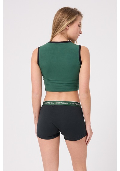 Athleshorts Yüksek Bel Kadın Kısa Şort-3295 Siyah