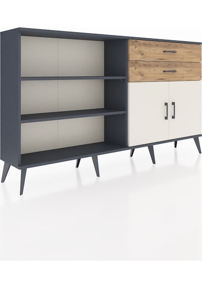 Arges Konsol 3 Raflı 2 Çekmeceli 2 Kapaklı 176x30x99 Antrasit-aytaşı/çam Aytası/atlas Çam - Antrasıt Arges Konsol 3 Raflı 2 Çekmeceli 2 Kapaklı 176x30x99 Antrasit-aytaşı/çam Aytası/atlas Çam - Antrasıt