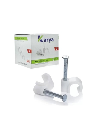 Hubrendy Sh Karya 2 Numara 6 Mm Çelik Çivili Kroşe 100'lü Paket