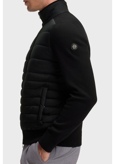 Boss Regular Fit Pamuk Ve Yün Karışımlı Dik Yaka Ceket Erkek Ceket 50570636 001 Siyah