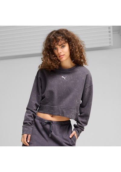 Puma Dare To Kadın Relaxed Yıkamalı Bisiklet Yaka 626799 69 Gri