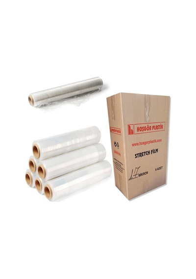 Palet Streç Film Palet Streci 50 Cm 17 Mikron 240 M Koli 6 Bobin