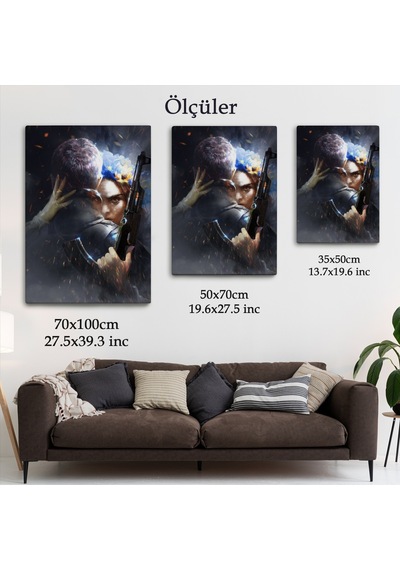 Ağlayan Ukraynalı Savaçcı Kadın Ve Sevgilisi Duvar Tablosu-6279 35 X 50