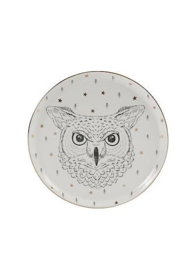 Porland Forest Owl Düz Tabak 20 Cm