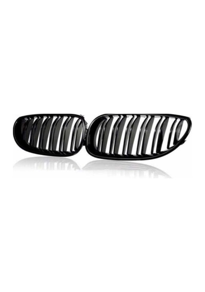 Bmw E60 İçin Uyumlu M5 Ön Böbrek Panjur Piano Black 2003- 2009 Çift Tırnak