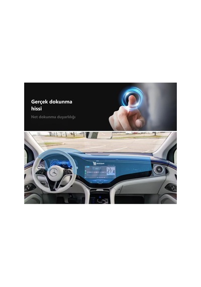 Mercedes Eqs 500 Uyumlu Araç Ekran Koruyucu Şeffaf Nano Tam Kaplama 9h Kırılmaz