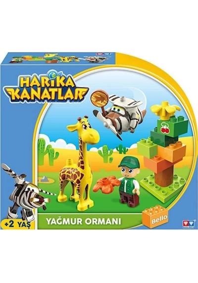 Mey İthalat 10932 Harika Kanatlar Bellonun Yağmur Ormanı 15 Parça Blok - Mega Oyuncak
