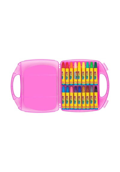 Bigpoint Pastel Boya 18 Renk - Pembe Çantalı X 3 Adet Karışık