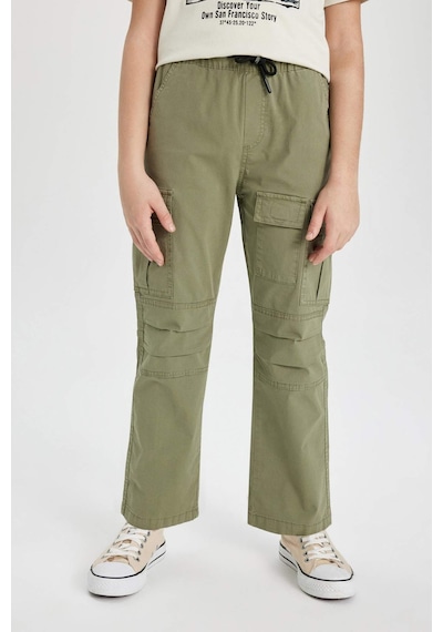 DeFacto Erkek Çocuk Kargo Cepli Düz Paça Gabardin Pantolon B5924A824SPKH373