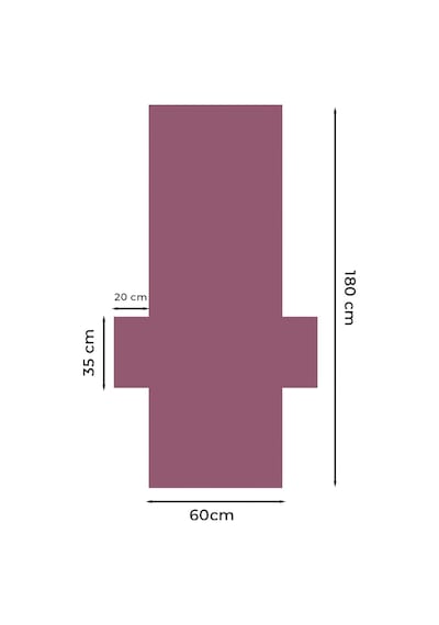 %100 Pamuk Şezlong Havlusu Mürdüm 60x180 Cm - Hızlı Kuruyan Plaj Ve Havuz Havlusu