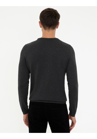 Pierre Cardin Gri Melanj Slim Fit Bisiklet Yaka Triko Kazak Pierre Cardin Gri Melanj Slim Fit Bisiklet Yaka Triko Kazak