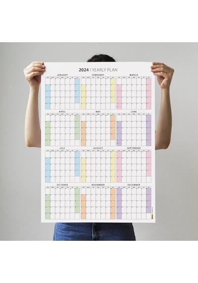 2026 Amerikan Standardı Takvim, Yıllık Planlayıcı Duvar Takvimi, Sunday Start Wall Planner