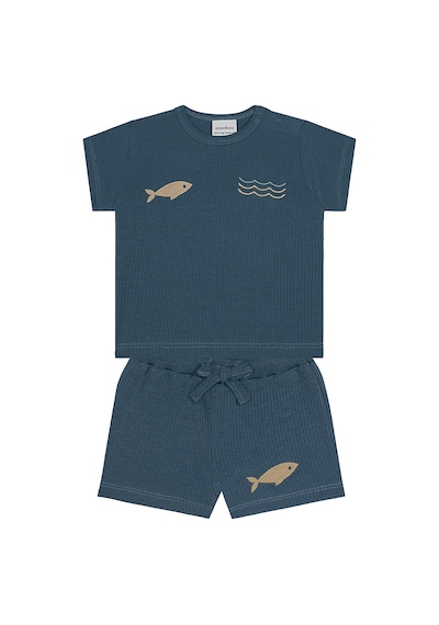 Antebies Minik Denizciler Kısa Kollu Tshirt Şort Set renkli