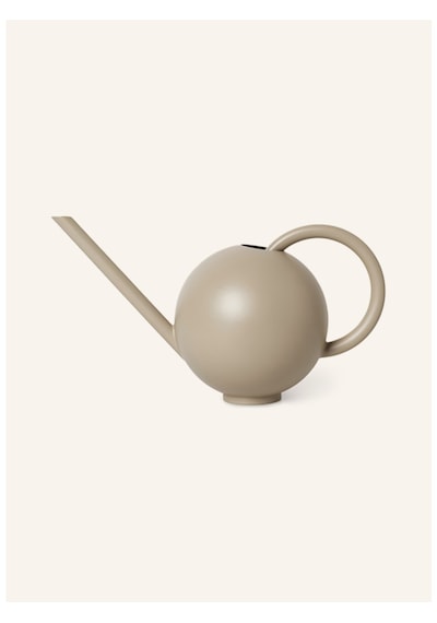 Ferm Living Lıvıng Orb Sulama Kabı, 2 L, Mat Boyalı Paslanmaz Çelik, Organik Tasarım Bahçe Kovaları Bej